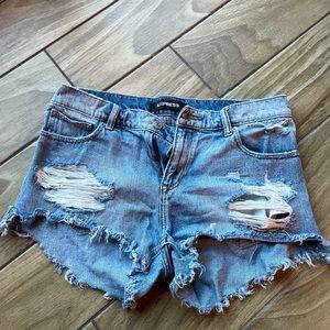 Express Shortie Girlfriend Jean Shorts